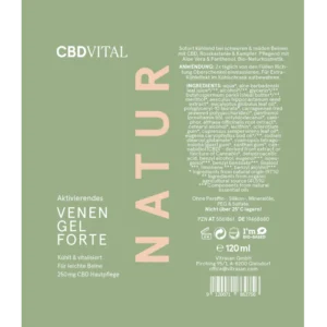 CBD VITAL Venengel Forte - kühlendes CBD Vengel 250mg 100ml – Bild 3