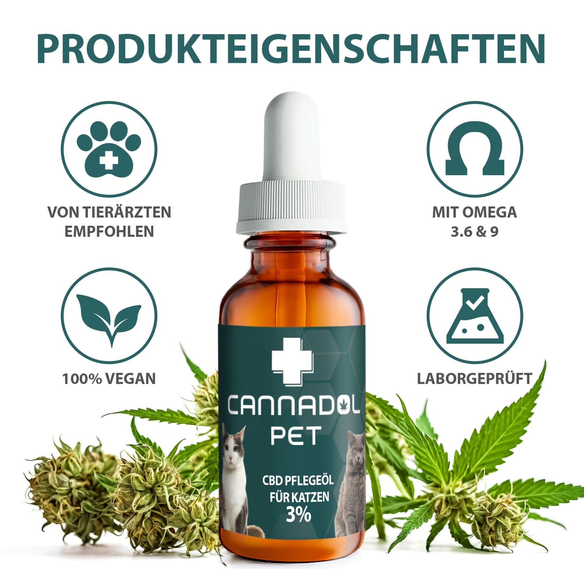 Cannadol Pet 3% Premium CBD Öl für Katzen | Cannadol Cat Mood 3 Cannadol Pet 3% Premium CBD Öl für Katzen – Bild 6