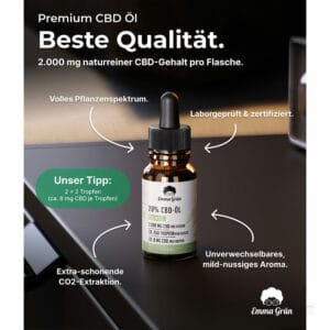 Emma Grün CBD Öl 20% 10ml – Bild 3
