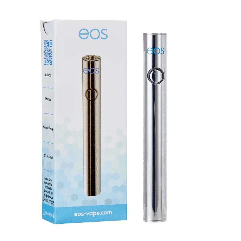 eos CBD Vape Pen Starterset: Batterie + Kartusche | eos vape batterie verpackung pen eos CBD Vape Pen Batterieteil 300 mAh Akku