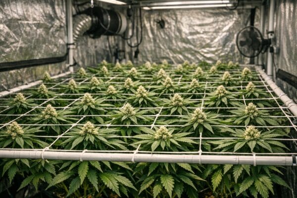 SCROG Screen of Green Cannabis Netz gleichmäßiges Canopy Indoor Anbau