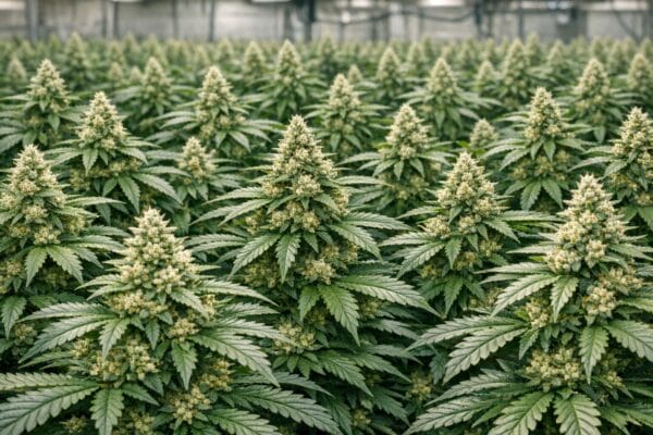 SOG Sea of Green Cannabis viele kleine Pflanzen dichte Konfiguration Hauptcolas